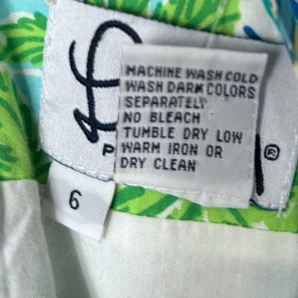 Lilly Pulitzer Y2K Mini Dress Women’s 6 Pool Print Blue Green Summer Vacation - Picture 7 of 7